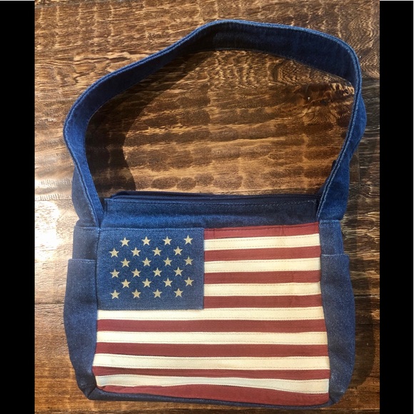 Unknown Handbags - American Flag Denim Handbag (EUC)